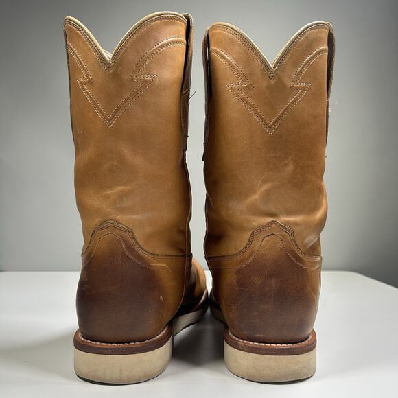 Tecovas Ranch Wear Boots Mens 11.5D Tan Leather Pull On Wedge Sole Western main image 9